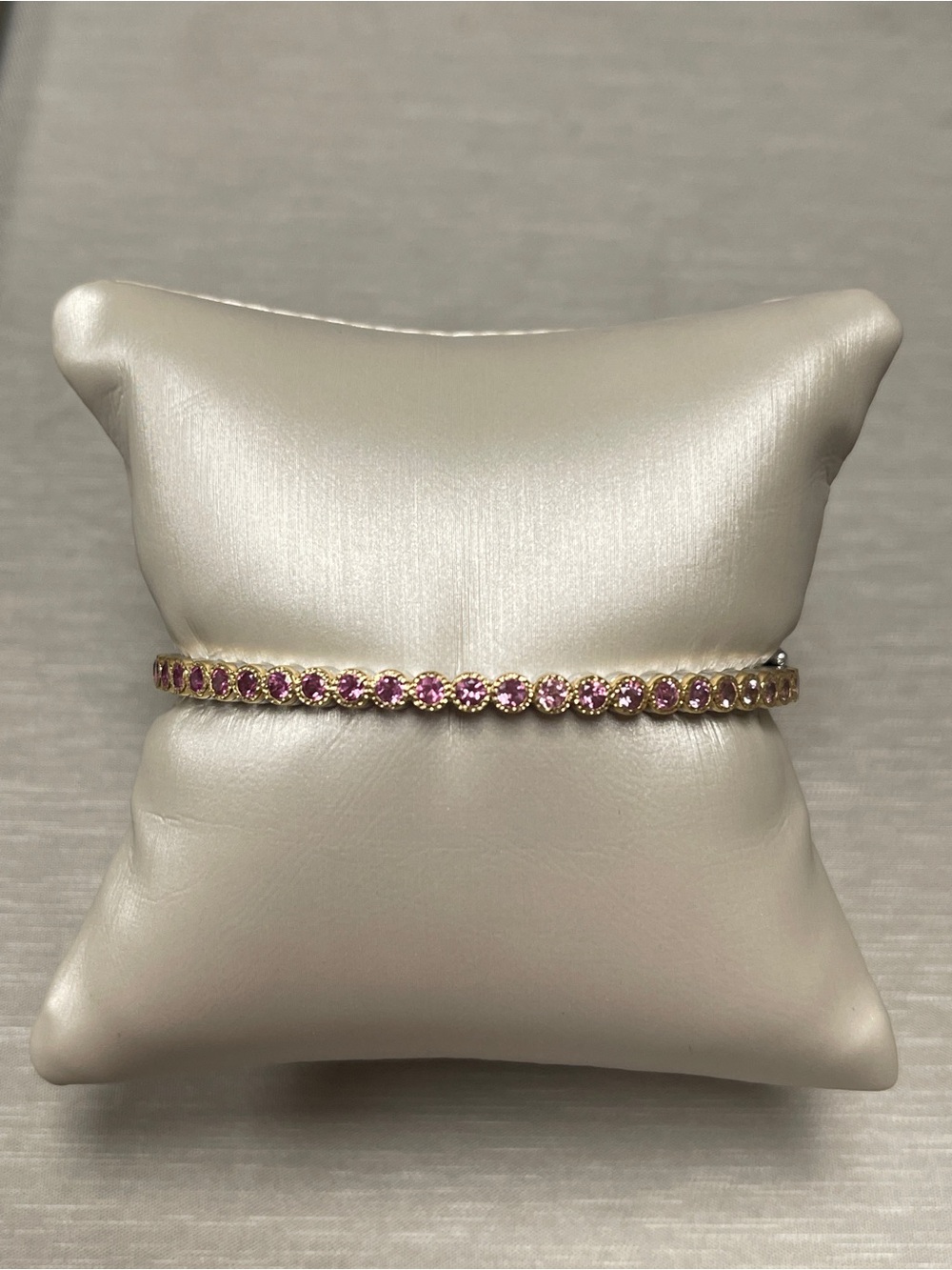 NWOT Three Stories Delicate Pink Tourmaline and Diamond Accent Bracelet